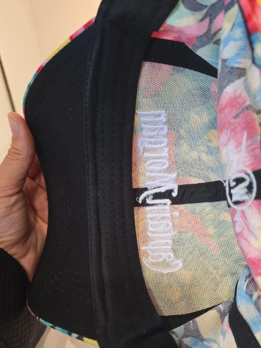 Captain Morgan Floral Tropical Baseball Cap - Pink/Green/Blue